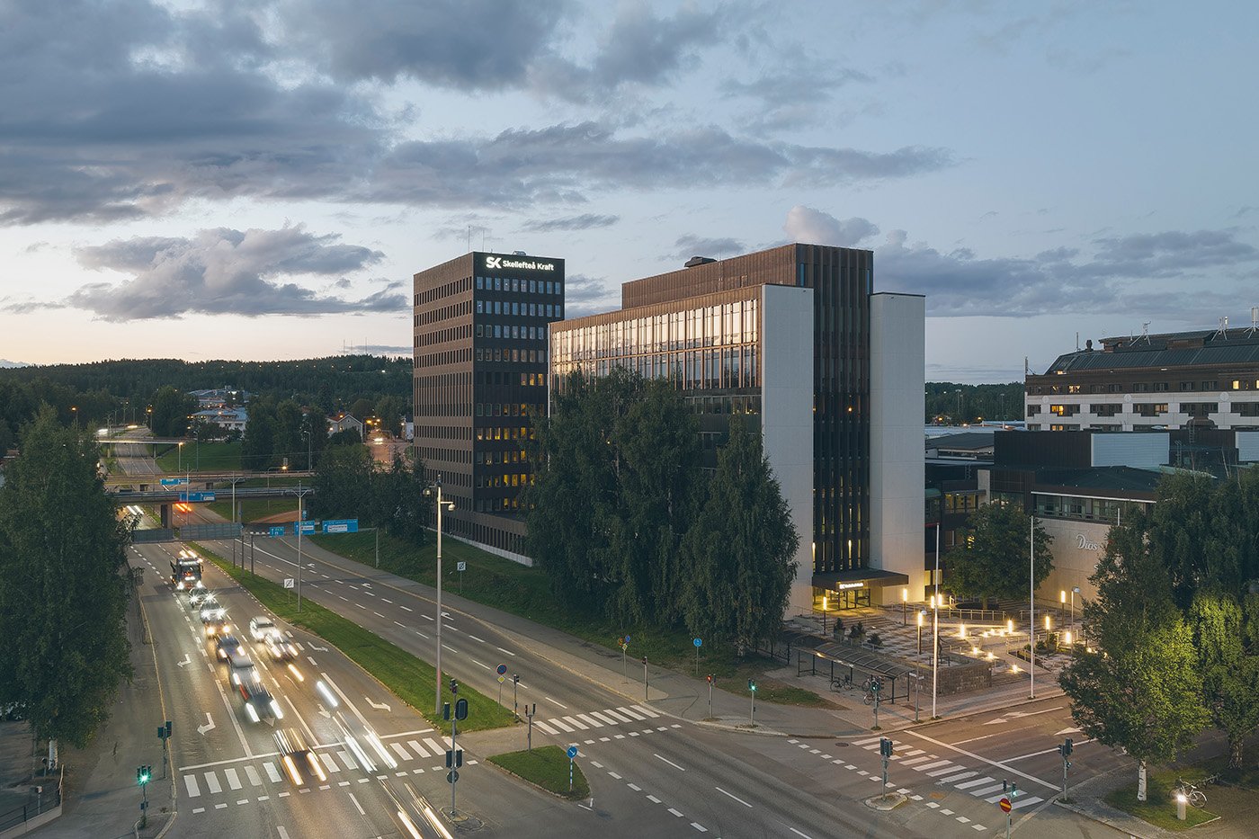 Tydligt huvudkontor i stadsbilden. Foto: Skellefteå Kraft.