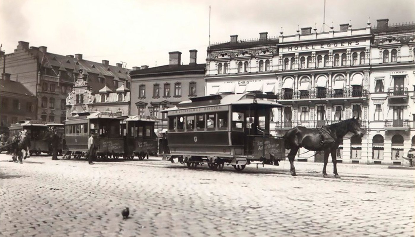 När hästspårvagnarna ersattes med elektriska spårvagnar tog elektrifieringen fart på allvar. Foto: Göteborg Energi.