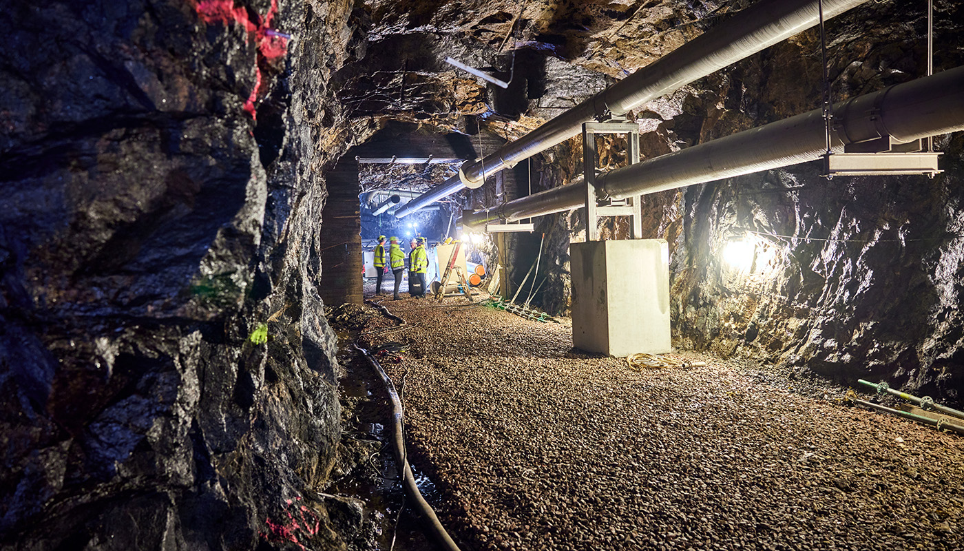 Mälarenergis bergrum ska bli ett stort värmelager. Foto: Mäarenergi.