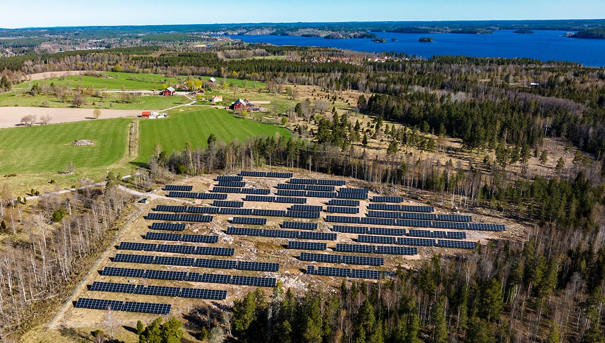 Solcellsparken i Bredtorp har 160 andelsägare som också är kunder hos Tranås Energi.