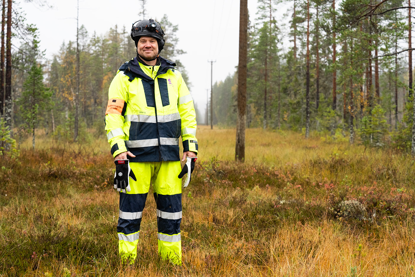 Niclas Andersson, distributionselektriker på Skellefteå Kraft Foto: Calle Hjortzberg..