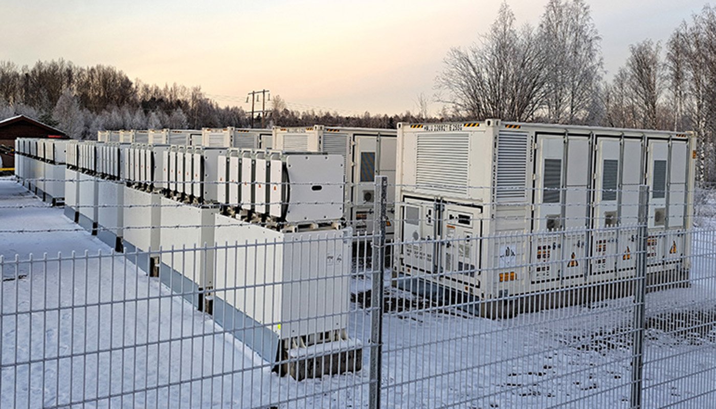 Det nya batterilagret i Falun har en effekt på 12 MW. Foto: Falu Energi & Vatten.