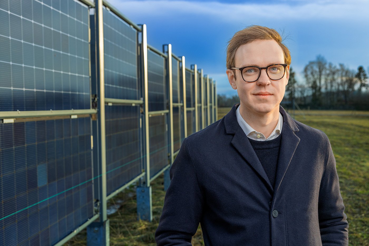 Oskar Öhrman, tekniskt ansvarig på Svensk solenergi. Foto: Svensk solenergi.