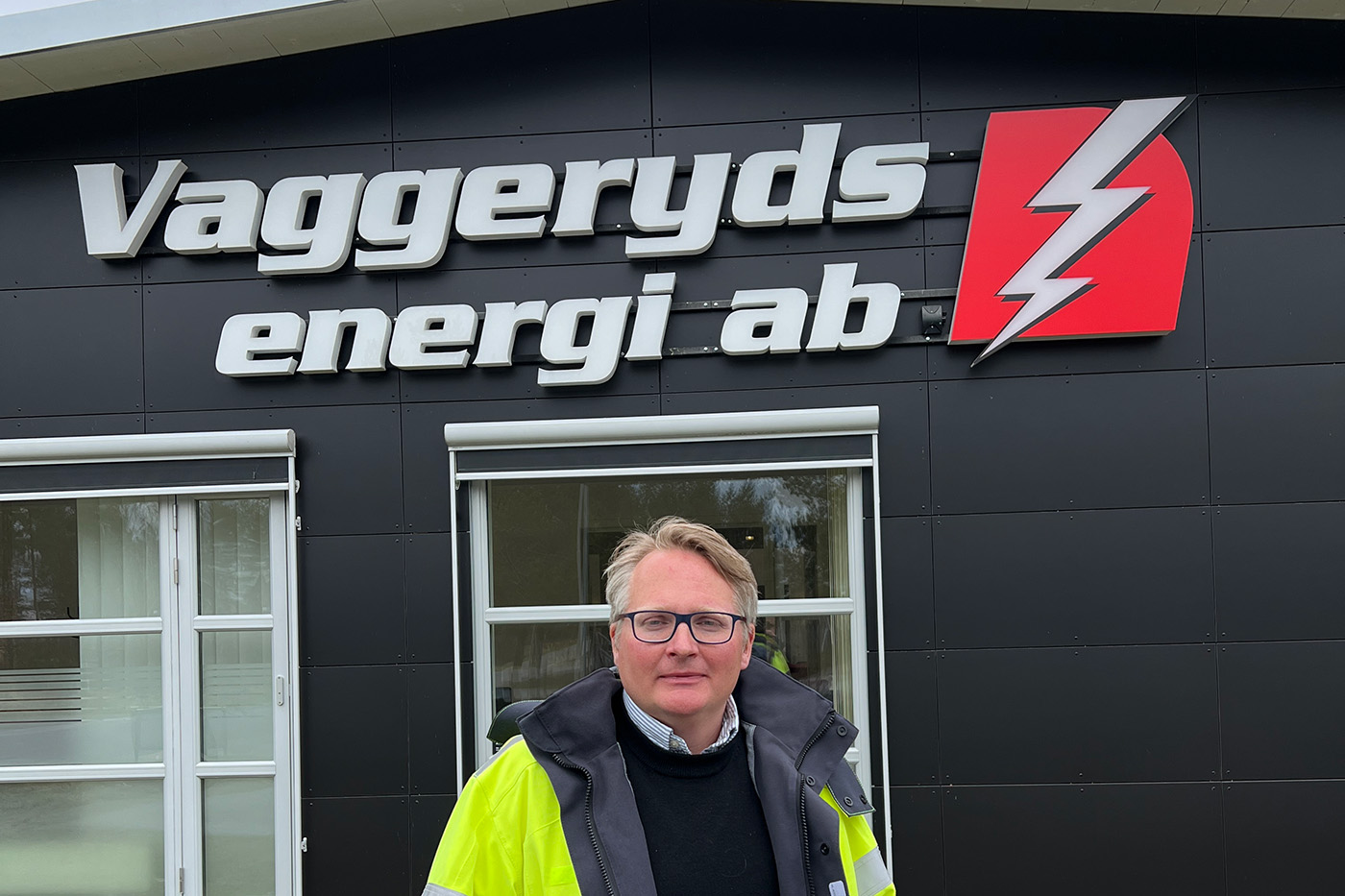 Rikard Larsson, vd på Vaggeryds Energi.