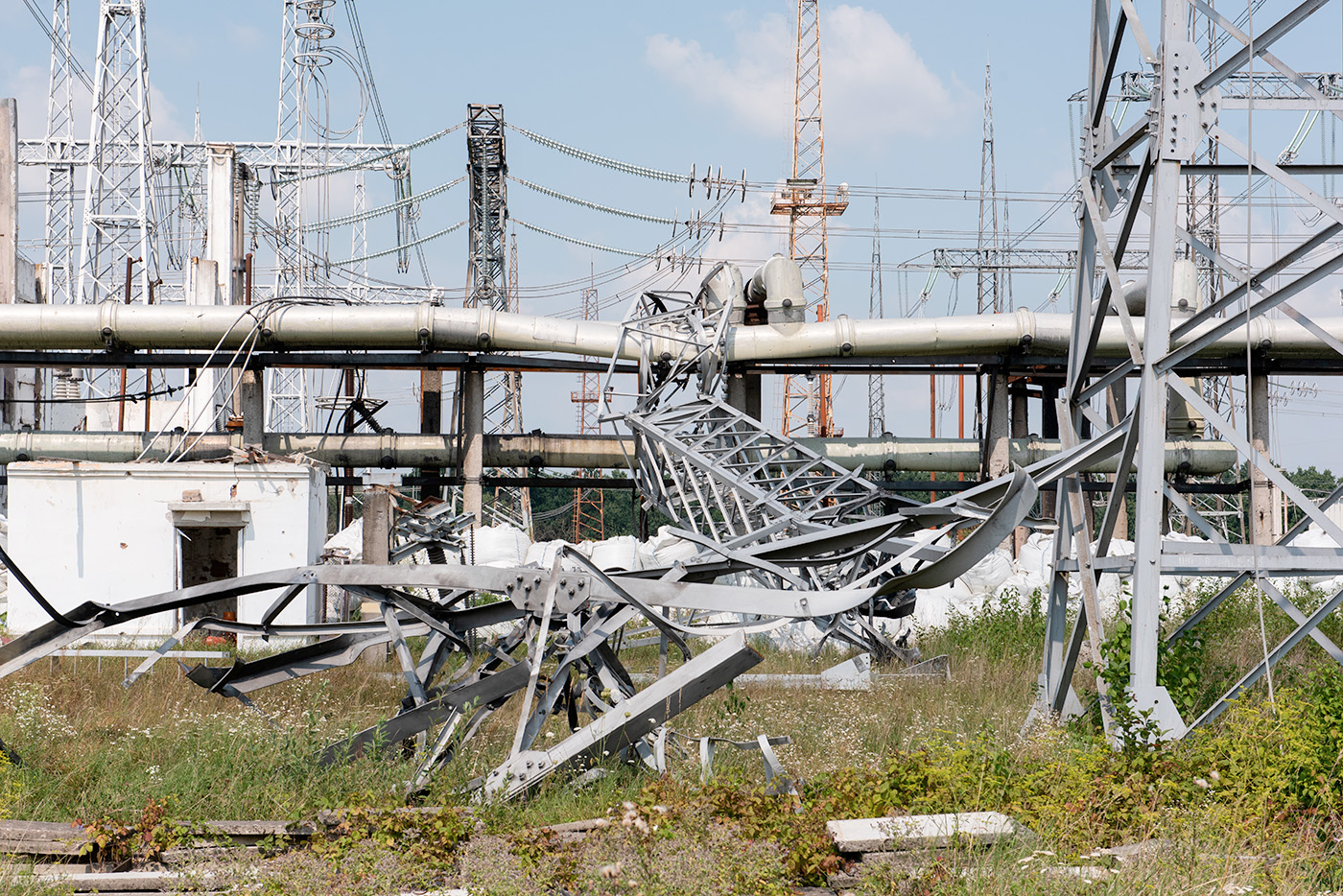 Bombad energiinfrastruktur i Ukraina. Foto: Shutterstock .