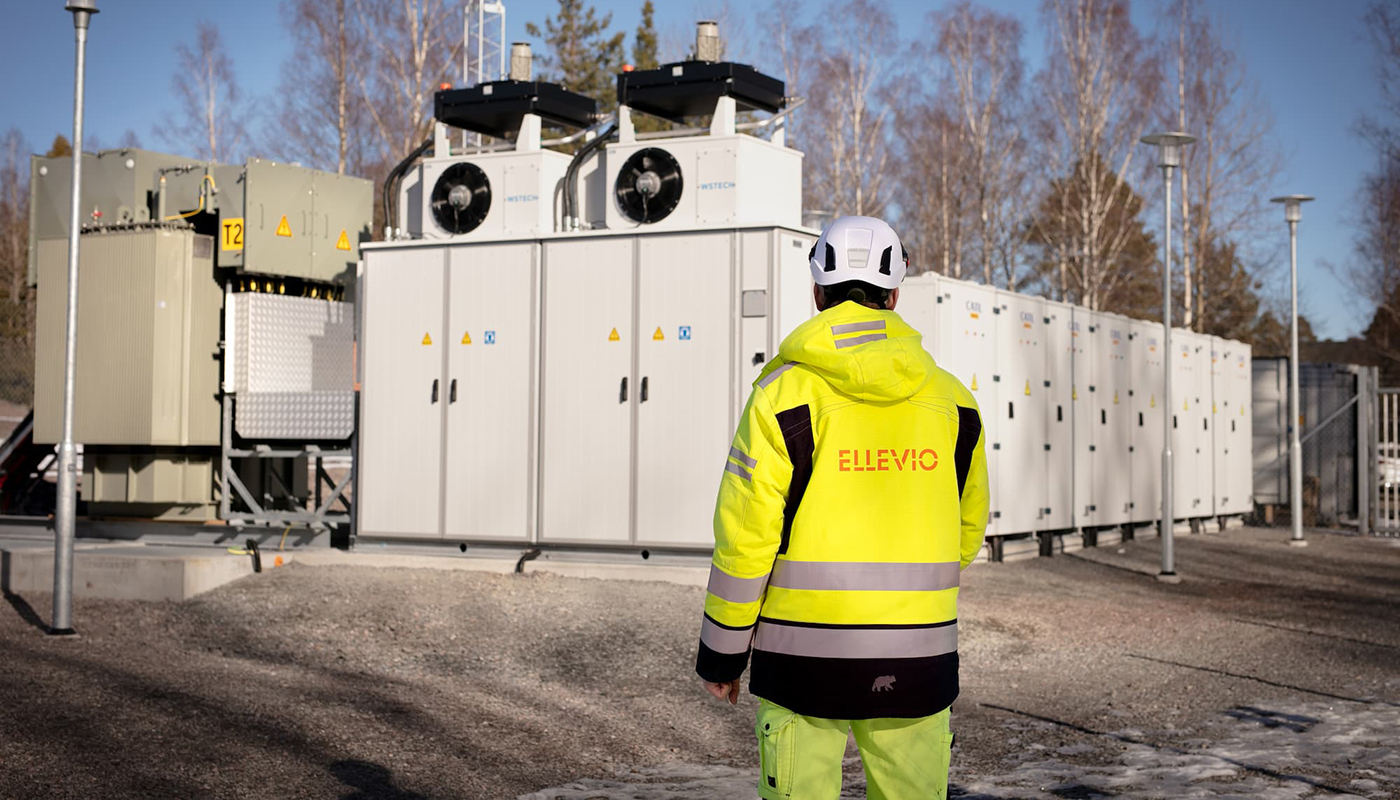 Ett av Ellevios nya batterilager. Foto: Ellevio.